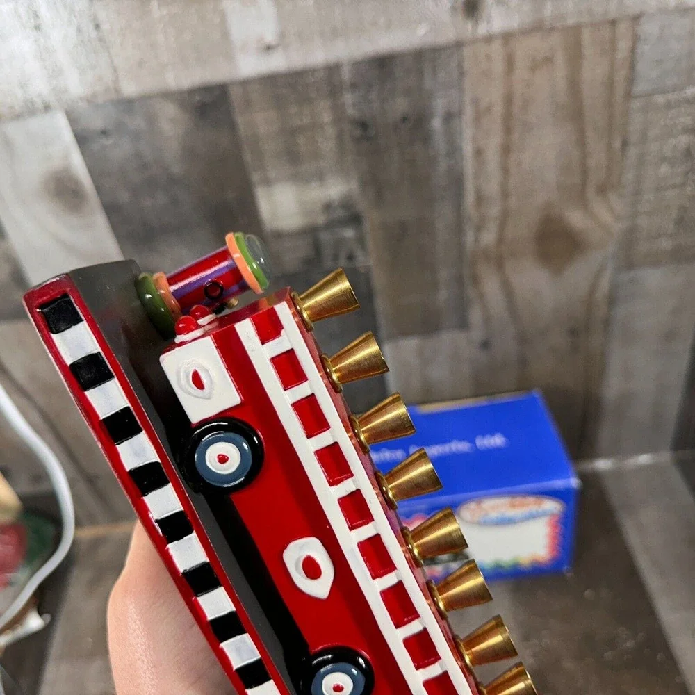 2011 Aviv‎ Judaica By Jessica Children’s Fire Truck Engine Hanukkah Menorah, .